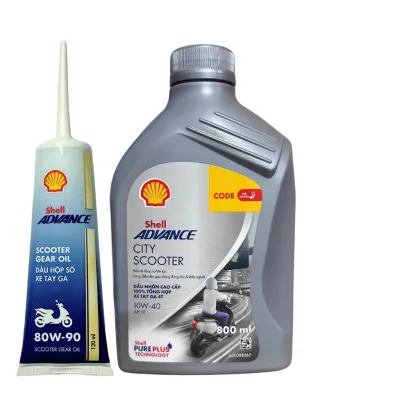 Nhớt xe ga Shell Advance City Scooter 10W30/10W40 800ML API SP tổng hợp 100% nhập khẩu Thái Lan