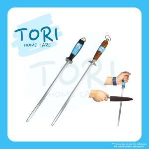 TORI HOME Knife Sharpening Steel 30cm 35cm | Knife Sharpener Stainless Steel | Knife Sharpener Stick | Pengasah Pisau Keluli | Knife Sharpener Honing Rod