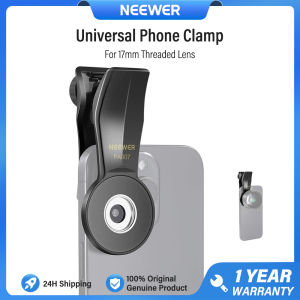 NEEWER PA007 Universal Phone Lens Holder Phone Clamp for 17mm Threaded Phone Lens for iPhone Samsung Xiaomi Android Smartphone