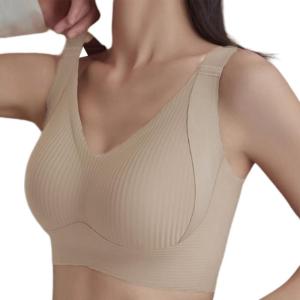 บราผู้หญิงที่มองไม่เห็นไม่มีใต้ลวดคลุมเต็มตัวป้องกันริ้วรอยเรียบลื่นยกกระชับชุดชั้นในใส่นอน