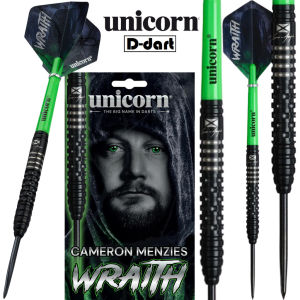 UNICORN STEEL TIP DARTS - 21G/25G Wraith Cameron Menzies 90% TUNGSTEN DART SET ORIGINAL STEEL DART