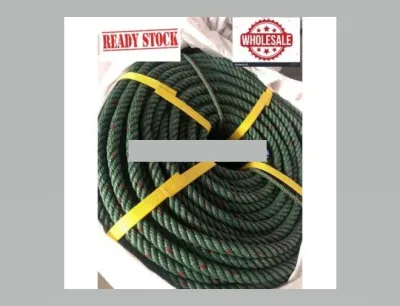 POLYETHLENE Hijau PE ROPE 4MM 5MM 6MM 8MM (ROLL) / TALI PE KUALITI YANG BAIK (220M PER ROLL).