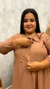 Gamis Rayon Jumbo XXXXL LD 130 Muat BB 100kg - MAXI Dress Rayon Jumbo Susun Polos LD 130 Busui Panjang