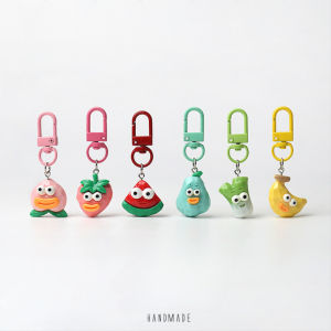 5 Pcs Fruit Keychain Pendant Funny Bag Accessories Keychain Funny Hanging Chain