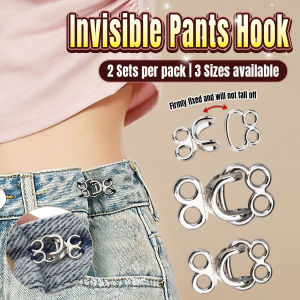 UNeed Metal Jeans Button Snaps Detachable Pants Clips Invisible Pants Hook DIY Waist Tightener