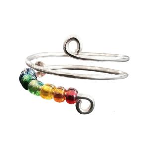 Không thấm nước đơn giản hẹn hò Nhẫn hở có thể điều chỉnh Nhẫn Đeo Tay Xoay hạt thích hợp cho bữa tiệc và mặc hàng ngày