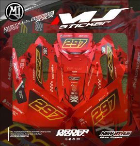 0027 DECAL STICKER FULL BODY CRF 450 FULL CROMM CANDY BEBAS COSTUM DESAIN