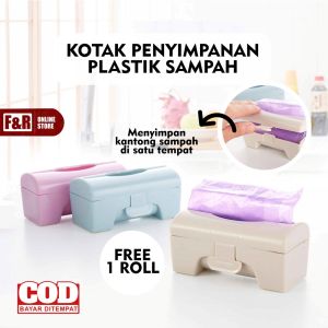 Kotak Penyimpanan Kantong Plastik Sampah Roll Gulungan Perlengkapan Rumah Plastic Storage Box