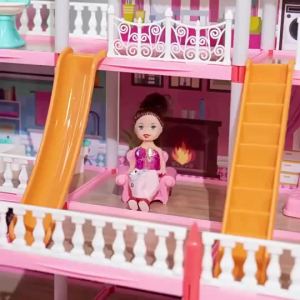 Children Pretend Play Toys Set Little Princess Castle Simulation Villa House Birthday Gift For Girls