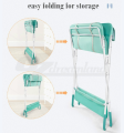 Bàn thay tã cho trẻ sơ sinh WEHO có thể gấp gọn tiện lợi - Bàn thay bỉm chuyên dụng cho bé bằng kim loại có bánh xe. 