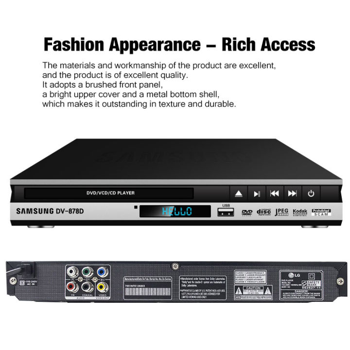 DVD/VCD/CD%20USB%20Play%20DV-878C%20Shock%20Resistant%20Optical%20Drive%20Brilliant%20Magic%20Color%201080P%20HD%20Player%20-%20Image%208