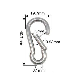 Stainless Steel High Hardness Spring Snap Hook Mountain Climbing Safety Buckles Set Of 5
