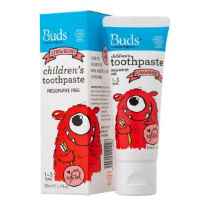 BUDS Childrens Toothpaste Strawberry with Xylitol 50ml
