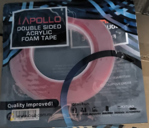 APOLLO DOUBLE SIDED ACRYLIC FOAM TAPE ( Clear Colour )