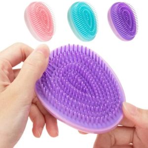 MIRELAE Oval Egg Round Hairbrush Mini Wet Dry Use Scalp Massage Comb  Anti-Knotting Detangling Hair Brush Hair Styling Tool