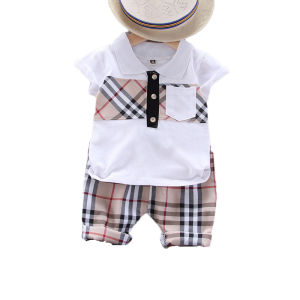 setelan jas anak laki Musim panas kemeja polo suit tampan korea baju anak laki 2 tahun set import