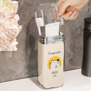 LEI Cartoon Cute Toothbrush Cup Travel Toothbrush Holder Simple Portable Mouthwash Cup For Business Trip Home Camping
