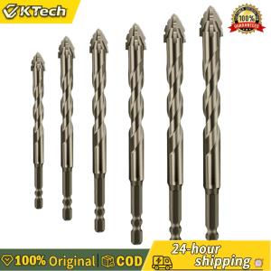 【Free Shipping】 6PCS 4-Blade Saw Tooth Eccentric Drill Bit Hard Alloy Alloy Drill Bit 4/5/6/8/10/12mm Professional Rotary Tool Accessory