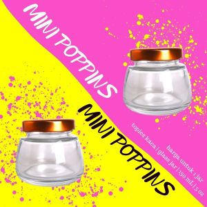 MINI POPPINS Glass Jar I Toples Kaca Mini I Toples Bumbu I Jar Pudding