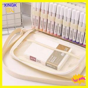 XINGK Dung lượng lớn Túi lưu trữ đánh dấu 64 miếng lớp cầm tay chéo vai trong suốt túi màu nước bút hoàn thiện hộp