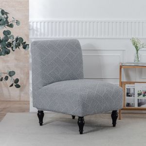 FLYING Stretch Jacquard Armless Chair Cover Single Seat Washable Chair Dust Cover Protective Dustproof Stool Covers For Dining Room