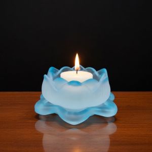 Chân Đựng Nến Hoa Sen Đá Ngọc Phong Thủy Trang Trí Bàn Thờ Phòng Khách Spa