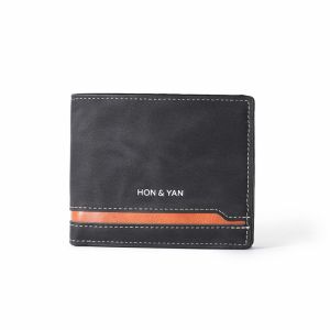 [TERBARU] HONYAN MAN Dompet Pria Vano Short Wallet Kulit Sintetis Dompet Lipat Mini Kekinian