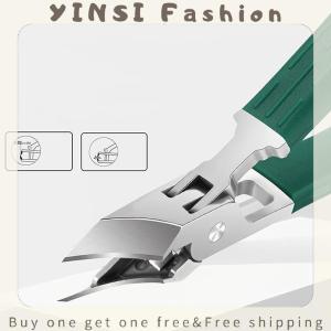 YINSI Nail Clipper Slant Mouth Anti Splash Pointed Nail Clippers Large Diagonal Sharp Nail Clipper Nail Scissors For Nail Grooves