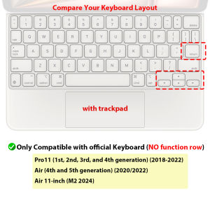 Ultra Thin Clear TPU Keyboard Protector Cover Compatible with iPad Magic Keyboard Pro 11 Pro 12.9 13 inch Air4 Air5 Air 11 13 inch