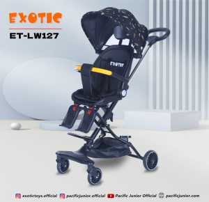 Magic Stroller Exotic ( LW 126 TANPA Sandaran kaki ) // (127 Kursi dapat di putar + sanadaran kaki sandaran bisa tidur posisi rata) / FS-EGT ( EIGHT) Full Rebah Hadap Depan Belakang New Baby