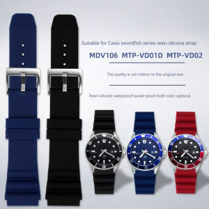 new For CASIO Swordfish diving watch MDV-106 MDV-107 MTP-VD01D EFR-303 Watchband Mens Silicone strap 22mm for Seiko watches high-quality