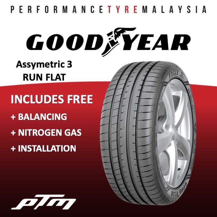 Goodyear Assymetric 3 18 19 inch Run Flat Tyre (Free Installation ...