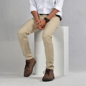 Celana Chino Panjang Laki-Laki Bahan Katun Melar Slim Fit Casual Murah Tidak Mudah Luntur