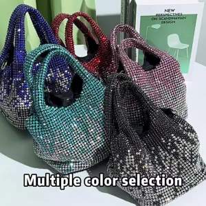 AE2025 New Gradient Starry Sky Diamond-Embellished Womens Handbag Multi-Color Party Bucket Bag Single-Shoulder Crossbody Womens Bag