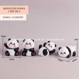 [ PANDA 1 SET ISI 4 ] MINIATUR KUE TART HIASAN CAKE TOPPER DECORATION BAKERY DIY PANDA BEAR LUCU IMUT KECIL DEKORASI BAKERY TOKO KUE SURABAYA ULANG TAHUN ULTAH BIRTHDAY GIFT KADO ORNAMEN HEWAN