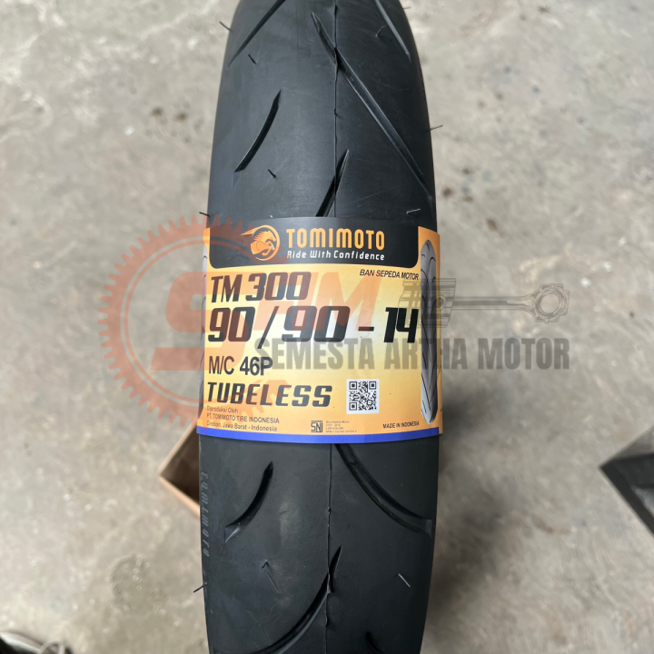 Tomimoto%20Ban%20Luar%20TM300%2090/90%20Ring%2014%20Tubeless%20Medium%20Compound%C2%A0Motor%20Matic%20Beat%20Vario%20-%20Image%207