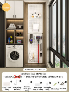 Bảng lỗ Pegboard Dola Home kim loại cao cấp. Kệ để máy hút bụi Dyson đồ dùng gia đình và dụng cụ vệ sinh nhà cửa