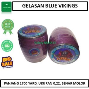 Benang Gelasan Layangan Blue Vikings Bahan Molor Layang layang Spesialis Uluran Tempel 0.22 1700 Yard