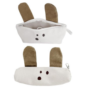 Dog Pencil Case Light Weight Canvas Pen Pouches Big Capacity Pencil Bag Travel Makeup Storage Bag for School Office