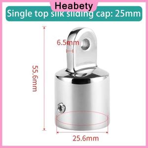 Heabety 1Pc Boat Bimini Top Fitting Deck Hinge Slide Cap 19-32MM Pipe Eye End Cap External Eye End Canopy Tube Boat Accessories