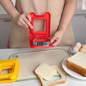Flip Round Sandwich Cutter & Sealer  Sandwich Cutting Sealer  Stainless Steel Lunch Making Tool