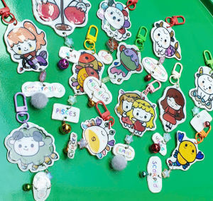 Móc Khóa 12 cung hoàng đạo chibi handmade