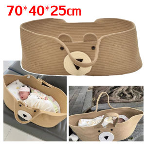 [COD+Bangkok Ready Stock]ตะกร้าเด็ก ตะกร้านอนเด็กทารก กระเป๋านอนเด็กทารก ตะกร้าผ้าฝ้ายทอ แฟชั่นยุโรปและอเมริกา พกพาสะดวก สําหรับการออกเดินทาง