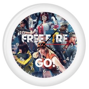 Jam Free Fire BESAR - Jam Dinding Karakter FreeFire Dekorasi Rumah – DIAMETER 30cm / Jam Dinding Analog FreeFire - Jam Dinding Quartz Hiasan Rumah