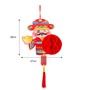 🔥CNY 2025traditional Lễ Hội Mùa Xuân Thần Tài tổ ong giấy Đèn lồng trung quốc phước lành treo lòng thòng năm mới không khí bố trí đồ cung ứng trang trí (trong kho)