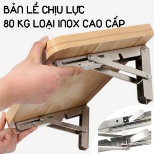 Bản Lề Gập Gọn Inox 201 Siêu Chịu Lực 80Kg – Bộ 2 Chiếc 20cm Kệ Gấp Treo Tường Xếp Gọn Tiện Dụng
