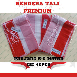 QWERTYS - Bendera Merah Putih Indonesia Bendera platik isi 100 pcs 1 pak