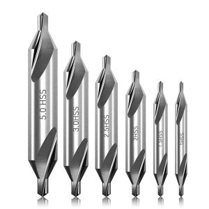 KEYOOL 1/15/2/25/3/315/4/5/6/8 mm Mũi khoan tâm Vật liệu HSS Góc 60 độ. Mũi khoan lõi Bền bỉ Mũi khoan vát mép Khoan loại