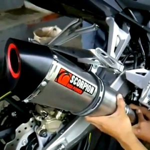 Knalpot Scorpion Slencer only inlet 50mm Universal Knalpot Racing Scorpion Red Power