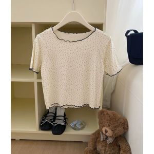 BL20847 Dottie Crinkle Edge Basic Tee